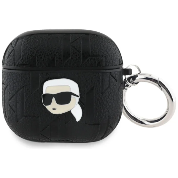 Karl Lagerfeld Monogram Karl Head Case for AirPods 4 - Blackeng