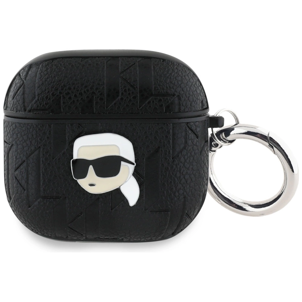 Karl Lagerfeld Monogram Karl Head Case for AirPods 4 - Blackeng
