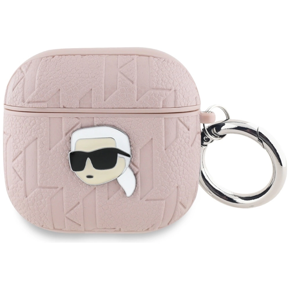 Karl Lagerfeld Monogram Karl Head Case for AirPods 4 - Pinkeng