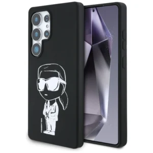 Karl Lagerfeld Silicone Graffiti Ikonik Printed Logo MagSafe Case for Samsung Galaxy S25 Ultra - Blackeng