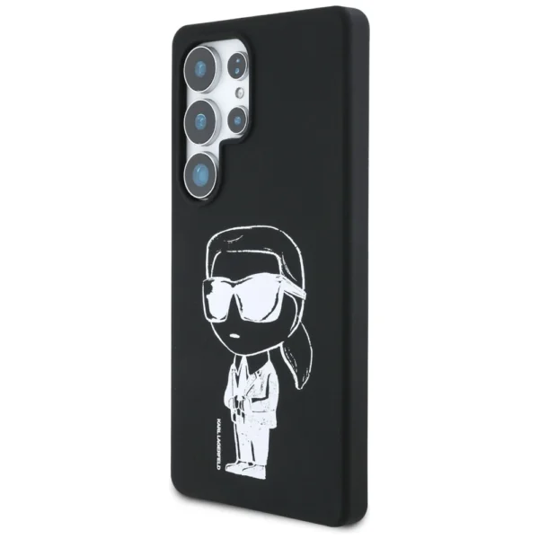 Karl Lagerfeld Silicone Graffiti Ikonik Printed Logo MagSafe Case for Samsung Galaxy S25 Ultra - Blackeng