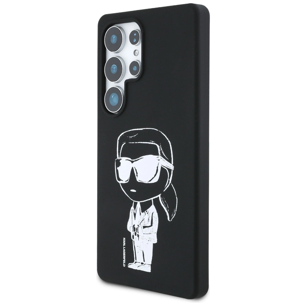 Karl Lagerfeld Silicone Graffiti Ikonik Printed Logo MagSafe Case for Samsung Galaxy S25 Ultra - Blackeng
