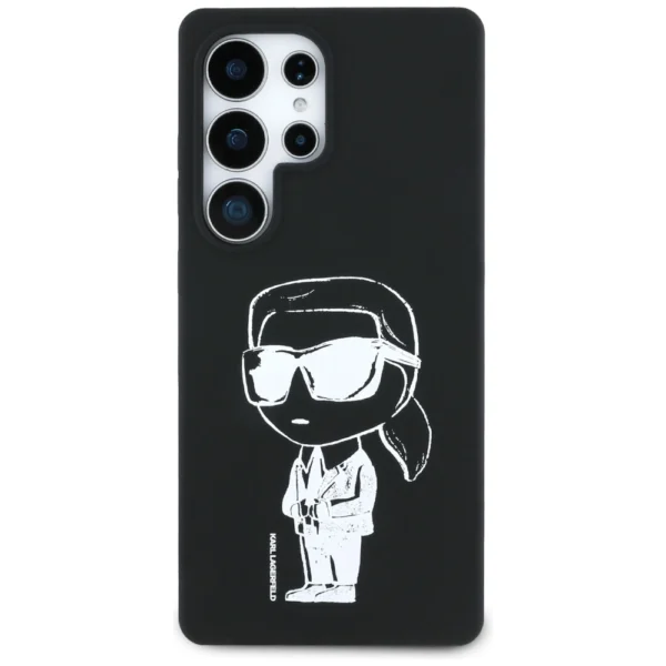 Karl Lagerfeld Silicone Graffiti Ikonik Printed Logo MagSafe Case for Samsung Galaxy S25 Ultra - Blackeng