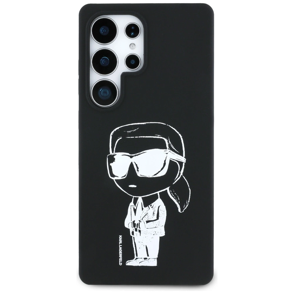 Karl Lagerfeld Silicone Graffiti Ikonik Printed Logo MagSafe Case for Samsung Galaxy S25 Ultra - Blackeng