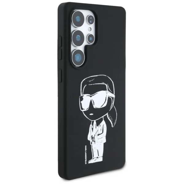 Karl Lagerfeld Silicone Graffiti Ikonik Printed Logo MagSafe Case for Samsung Galaxy S25 Ultra - Blackeng