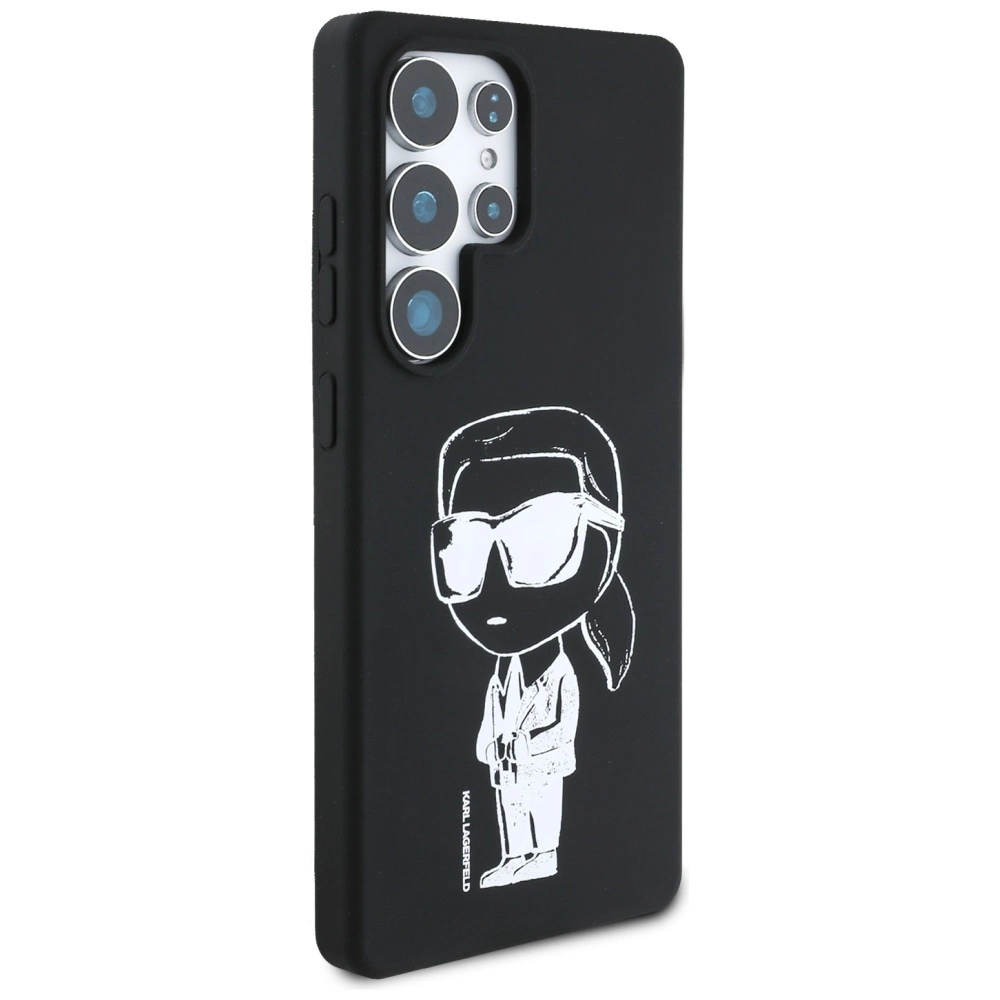 Karl Lagerfeld Silicone Graffiti Ikonik Printed Logo MagSafe Case for Samsung Galaxy S25 Ultra - Blackeng