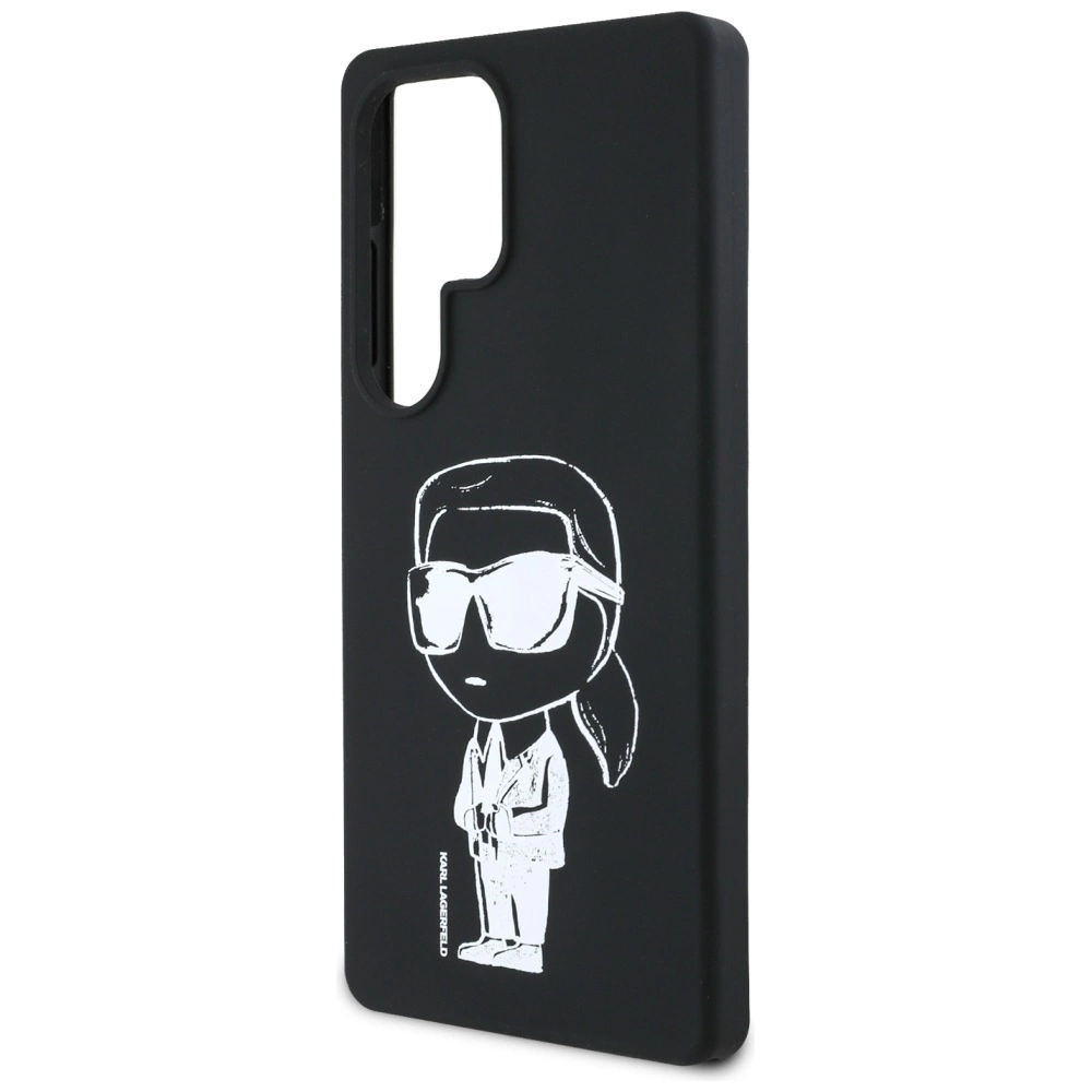 Karl Lagerfeld Silicone Graffiti Ikonik Printed Logo MagSafe Case for Samsung Galaxy S25 Ultra - Blackeng