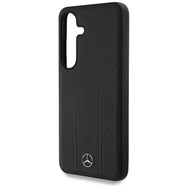 Mercedes Leather Debossed Lines MagSafe case for Samsung Galaxy S25 - blackeng