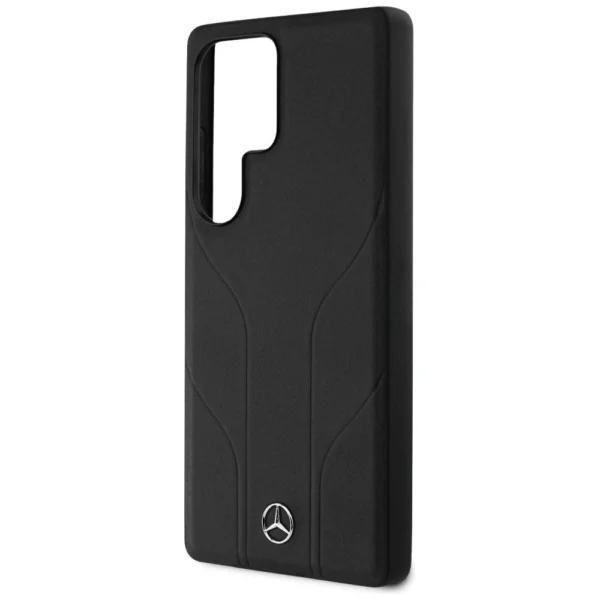 Mercedes Leather Debossed Lines MagSafe case for Samsung Galaxy S25 Ultra - blackeng