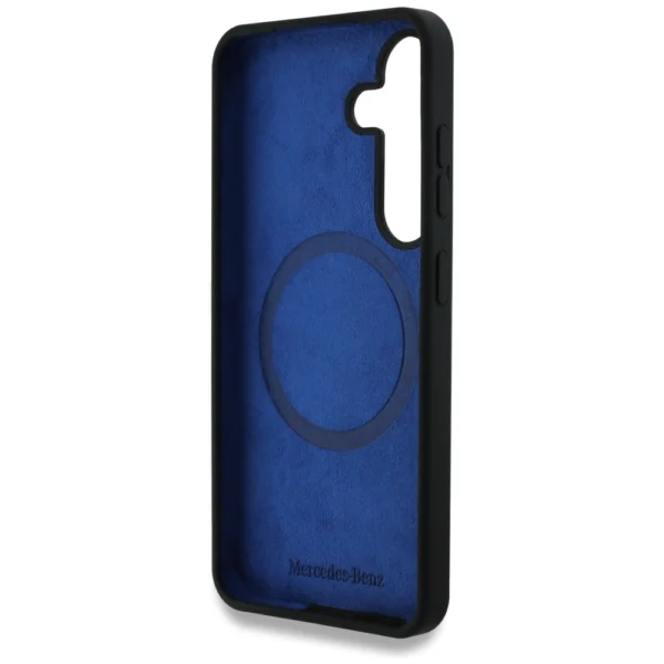 Mercedes Silicone Contrasted Curves MagSafe Case for Samsung Galaxy S25 - Blackeng
