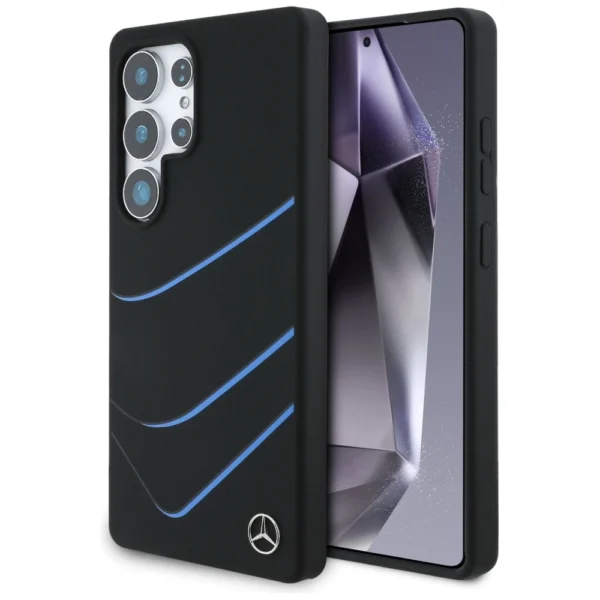 Mercedes Silicone Contrasted Curves MagSafe Case for Samsung Galaxy S25 Ultra - Blackeng