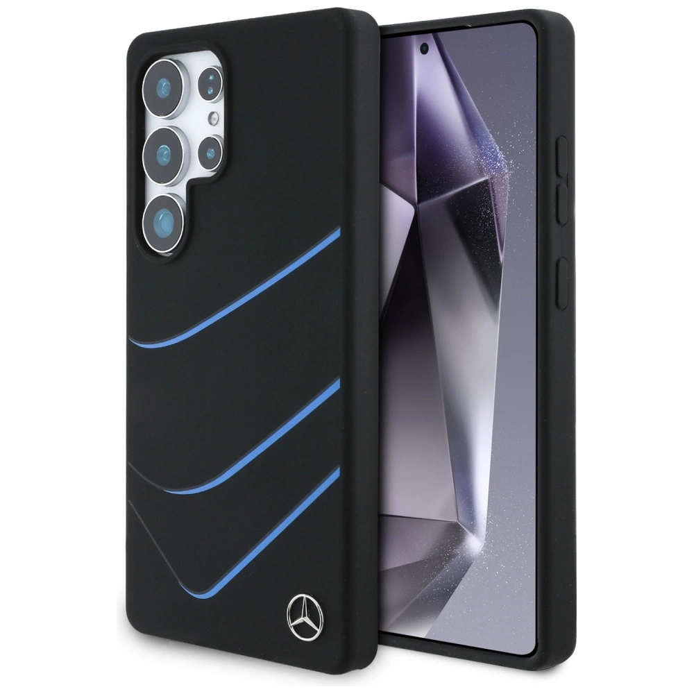 Mercedes Silicone Contrasted Curves MagSafe Case for Samsung Galaxy S25 Ultra - Blackeng