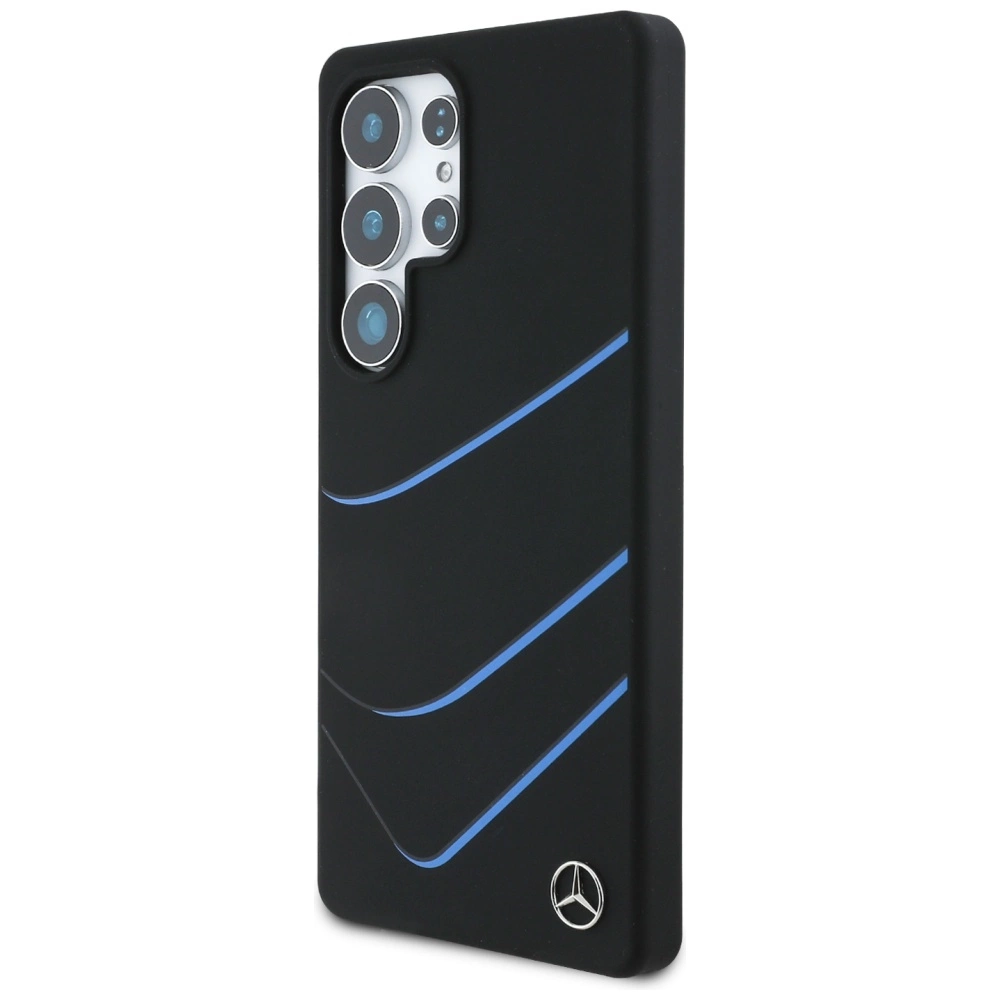 Mercedes Silicone Contrasted Curves MagSafe Case for Samsung Galaxy S25 Ultra - Blackeng