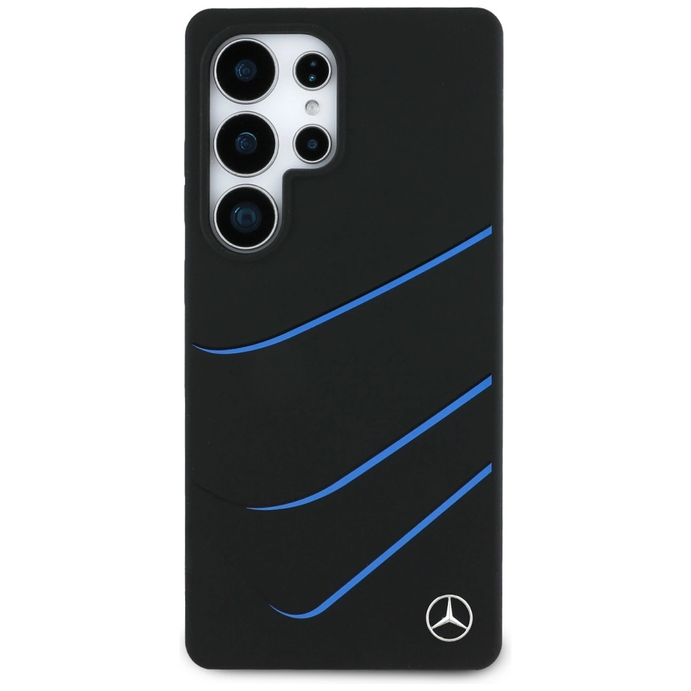 Mercedes Silicone Contrasted Curves MagSafe Case for Samsung Galaxy S25 Ultra - Blackeng