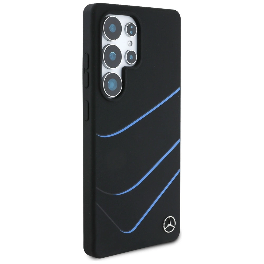 Mercedes Silicone Contrasted Curves MagSafe Case for Samsung Galaxy S25 Ultra - Blackeng