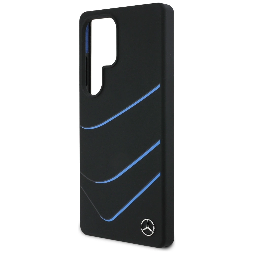 Mercedes Silicone Contrasted Curves MagSafe Case for Samsung Galaxy S25 Ultra - Blackeng