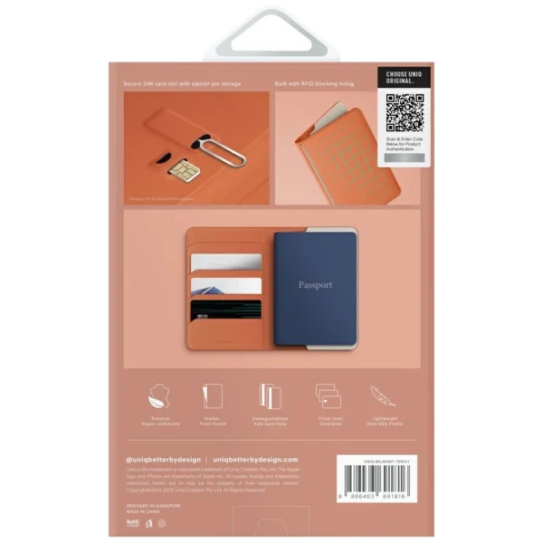 Uniq Belmont RFID Blocking Passport Case - Ivoryeng