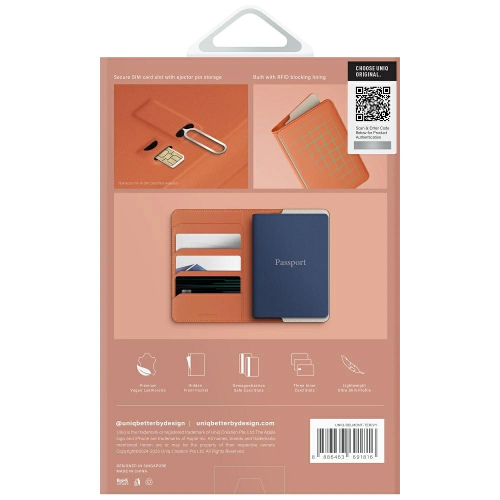 Uniq Belmont RFID Blocking Passport Case - Ivoryeng