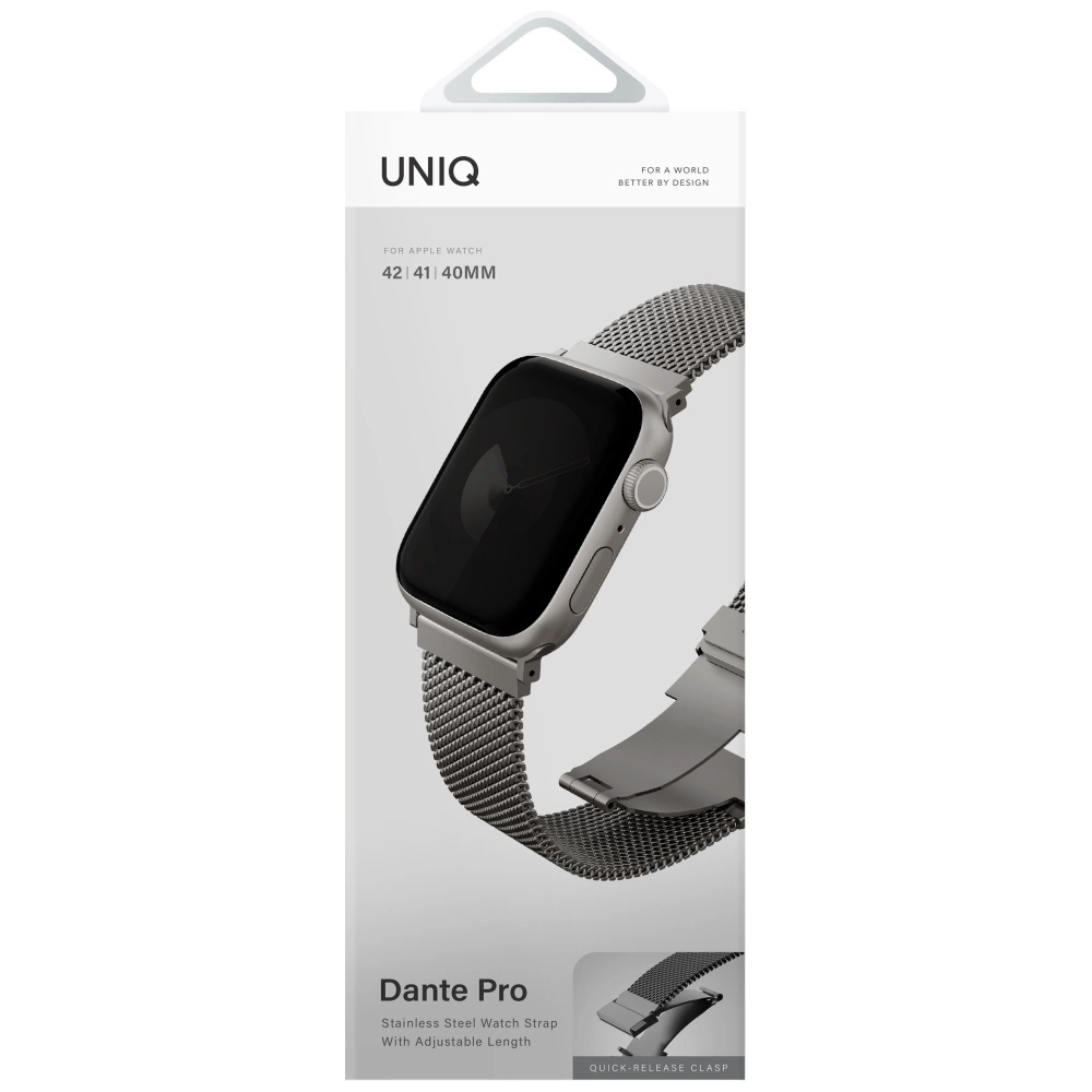 Uniq Dante Pro Apple Watch Strap 40/41/42mm Stainless Steel - Titaniumeng