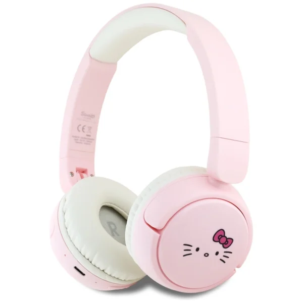 Hello Kitty Face Logo Bluetooth On-Ear Headphones - Pinkeng