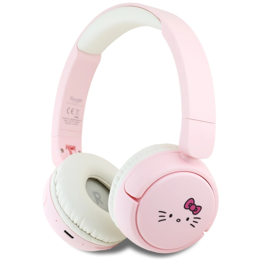 Hello Kitty Face Logo Bluetooth On-Ear Headphones - Pinkeng