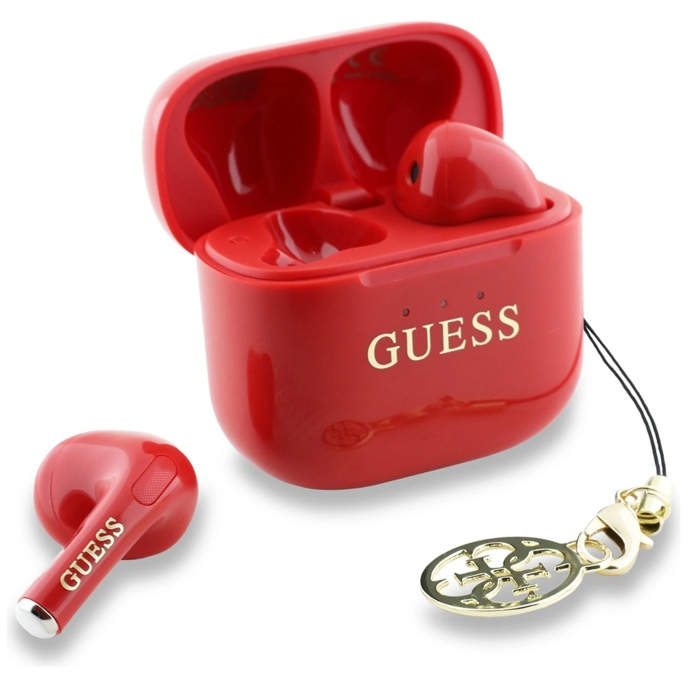 Guess Glossy Effect Printed Classic Logo & Charm TWS headphones - redeng