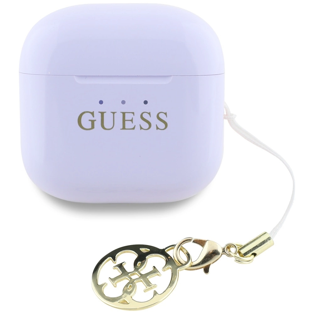 TWS Guess Glossy Effect Printed Classic Logo & Charm Headphones - Lavendereng