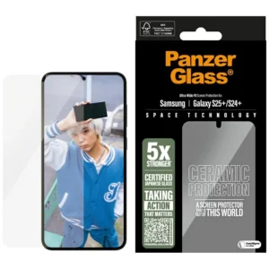 PanzerGlass Ultra-Wide Fit Ceramic Glass for Samsung Galaxy S25+ - Cleareng
