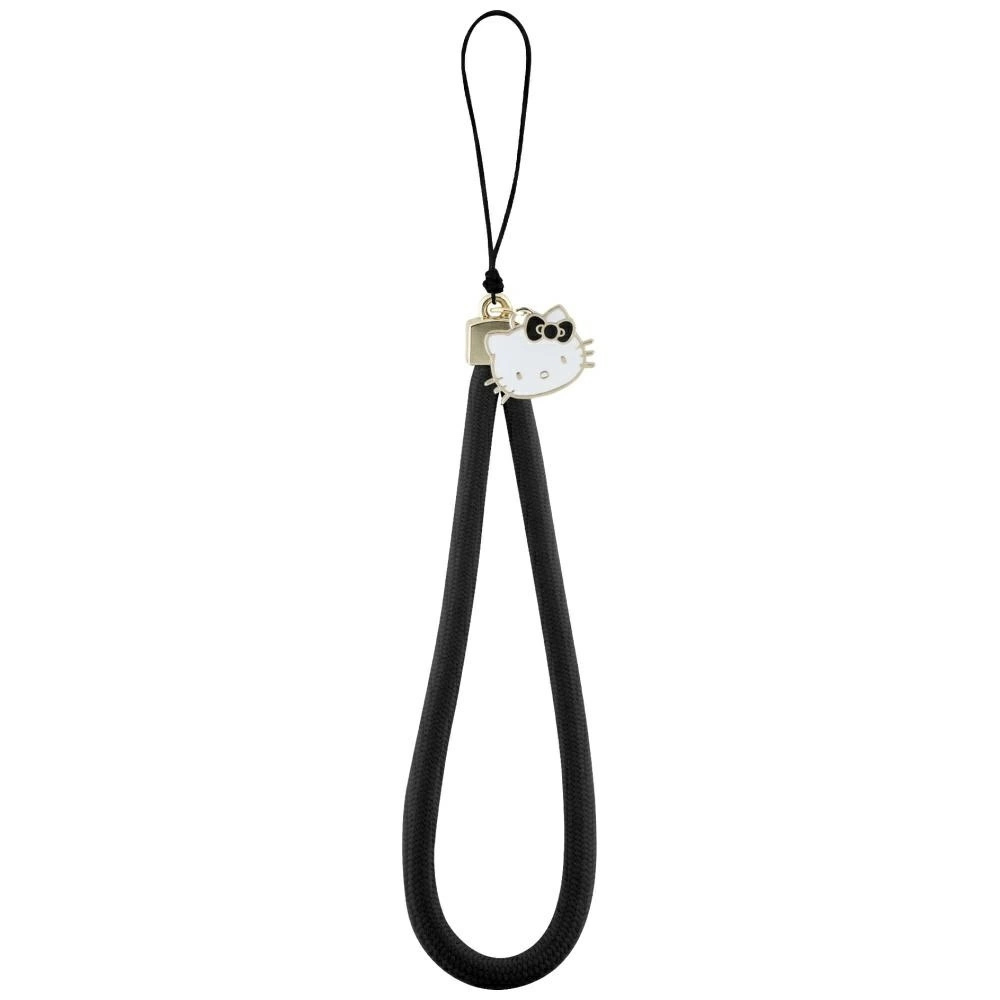 Hello Kitty Nylon Cord Kitty Head Phone Charm - Blackeng