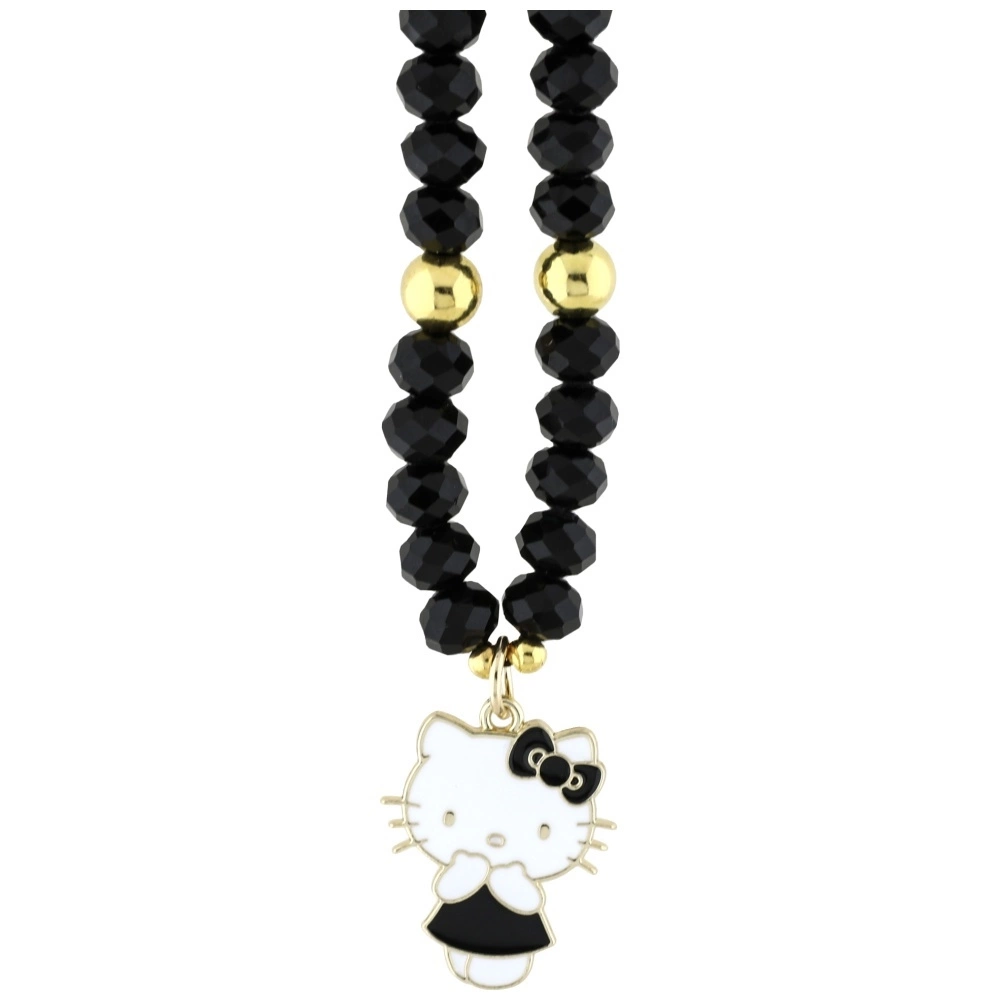 Hello Kitty Pearls and Beads Kitty Charm Phone Charm - Blackeng