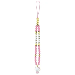 Hello Kitty Pearls and Beads Kitty Charm Phone Charm - Pinkeng
