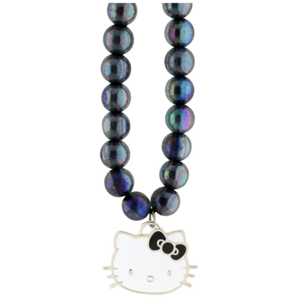 Hello Kitty Pearls Kitty Head Phone Charm - Blackeng