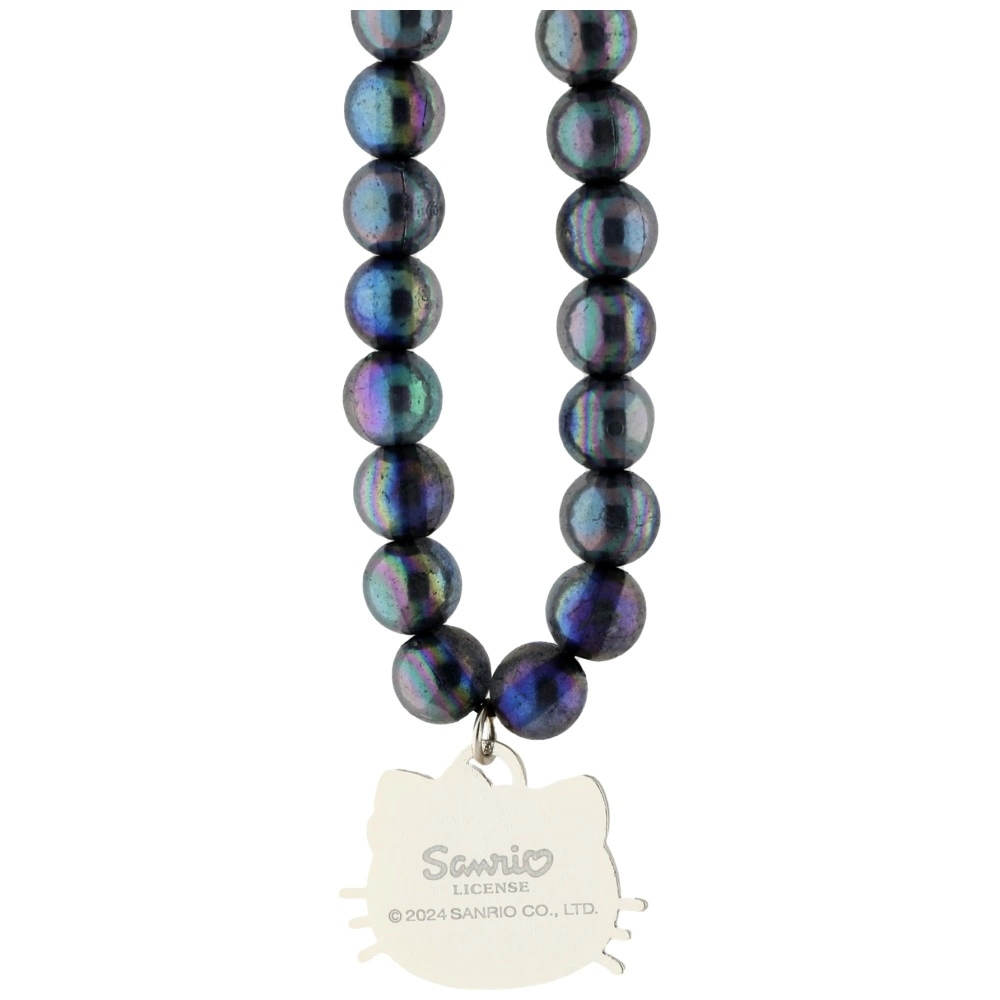 Hello Kitty Pearls Kitty Head Phone Charm - Blackeng