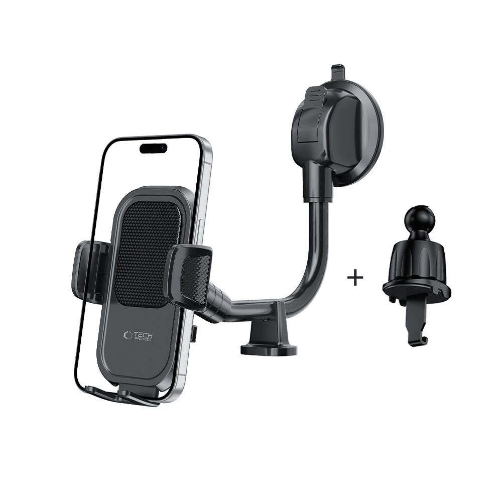 Tech-Protect V8 Car Holder for Dashboard, Windshield or Air Vent Mount - Blackeng