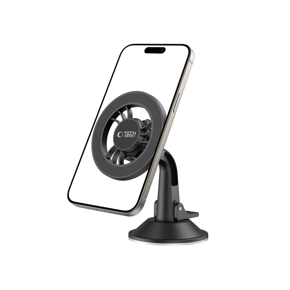 Tech-Protect N56 Magnetic MagSafe Car Holder for Cockpit, Windshield Mount - Blackeng