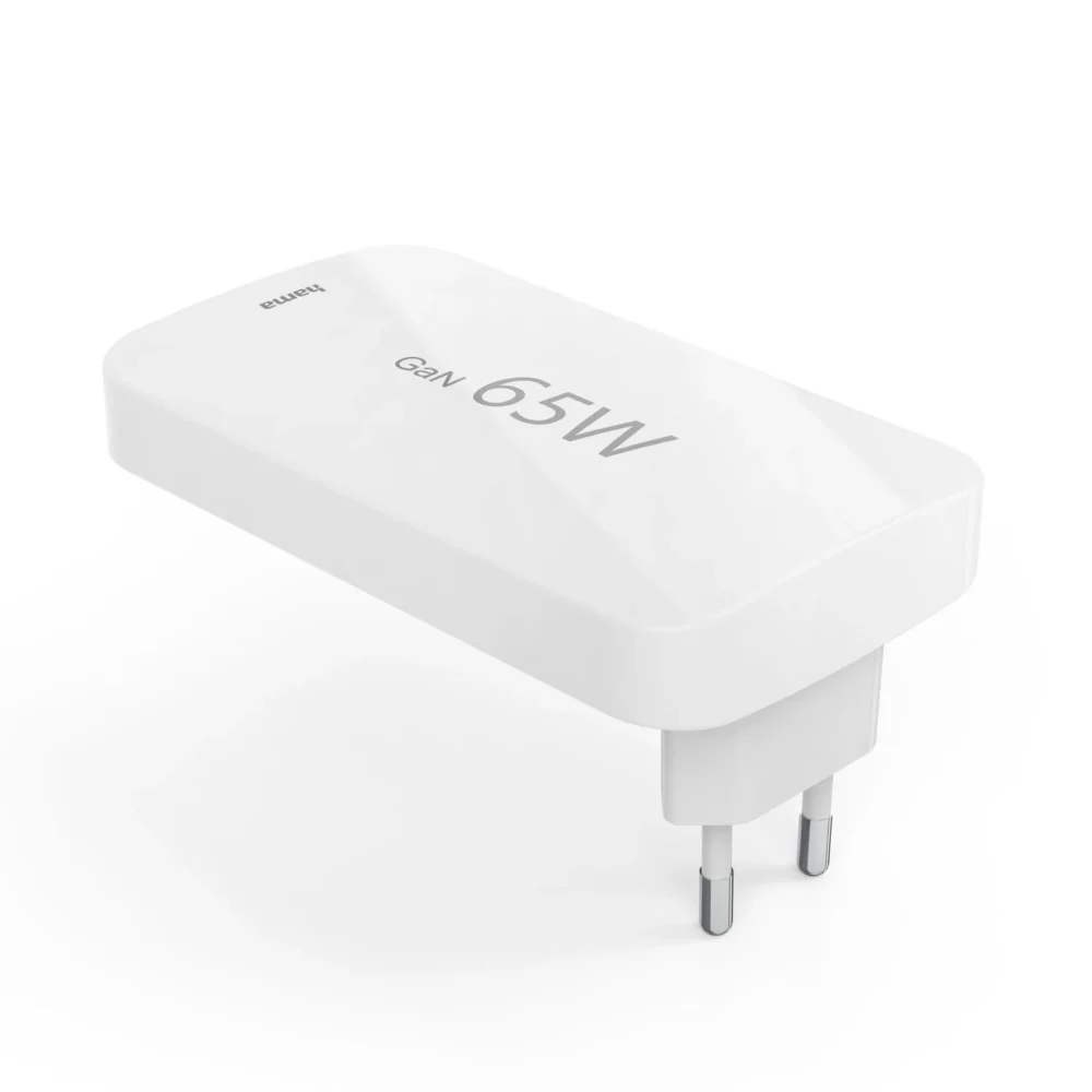 Hama GaN Charger 65W 2x USB-C 1x USB-A Foldable - Whiteeng