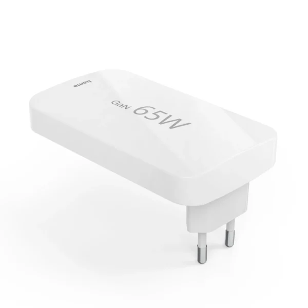 Hama GaN Charger 65W 2x USB-C 1x USB-A Foldable - Whiteeng