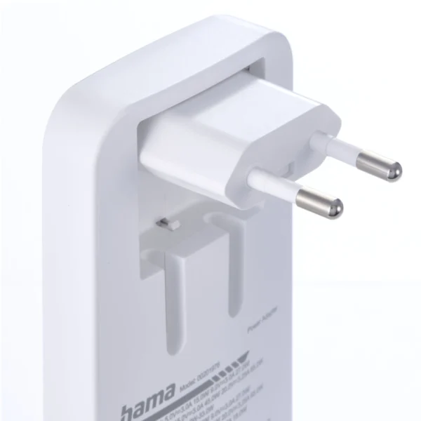 Hama GaN Charger 65W 2x USB-C 1x USB-A Foldable - Whiteeng