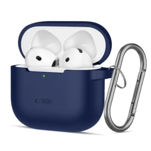 Tech-Protect Silicone Hook Case for AirPods 4 - Navy Blueeng