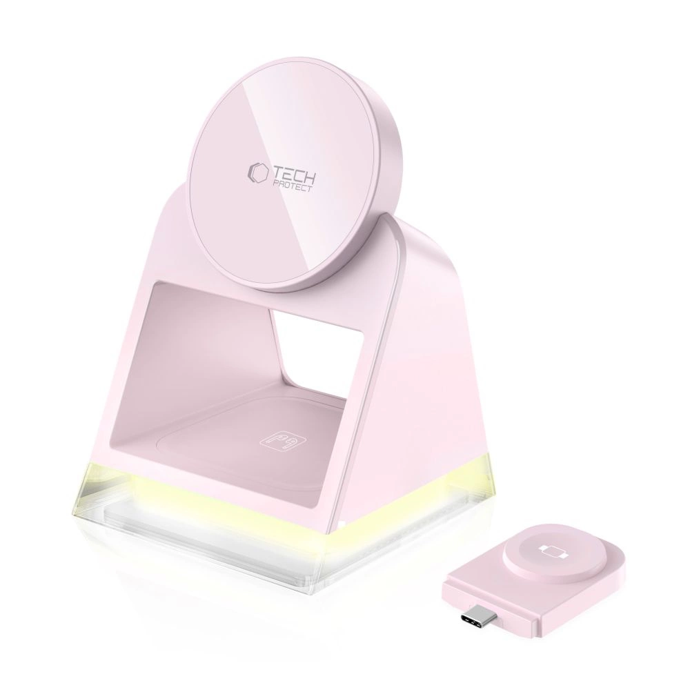 Tech-Protect QI15W-A43 3in1 MagSafe Inductive Charger - Pinkeng