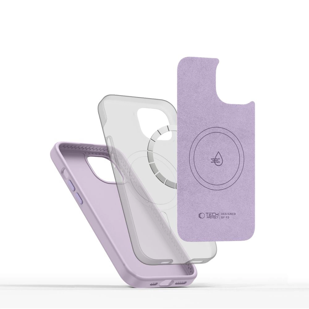 Tech-Protect Silicone Pure Magsafe iPhone 14 Case - Purpleeng