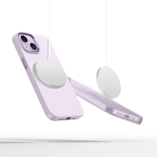 Tech-Protect Silicone Pure Magsafe iPhone 14 Case - Purpleeng