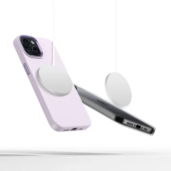 Tech-Protect Silicone Pure Magsafe iPhone 15 Case - Purpleeng