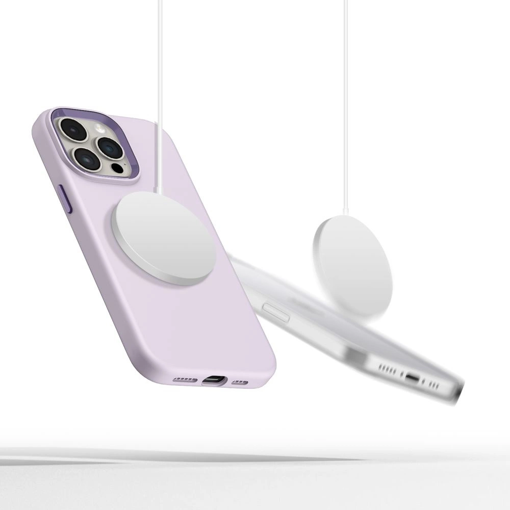 Tech-Protect Silicone Pure Magsafe Case for iPhone 15 Pro Max - Purpleeng