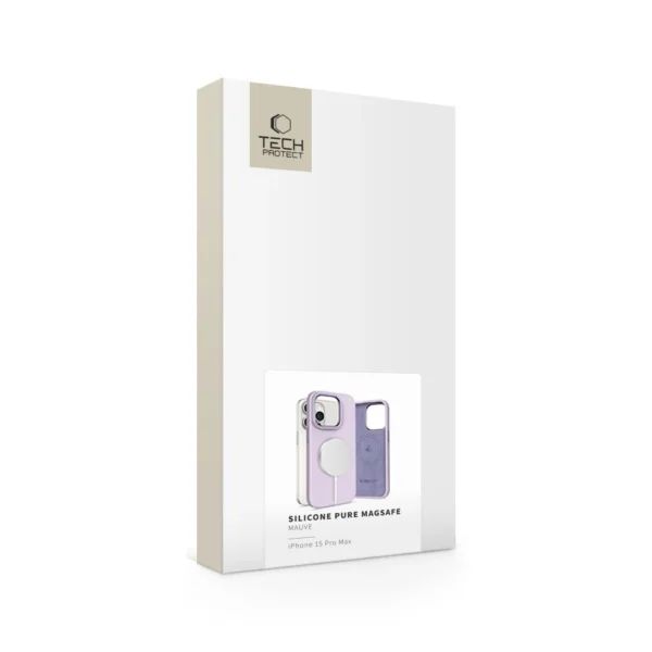 Tech-Protect Silicone Pure Magsafe Case for iPhone 15 Pro Max - Purpleeng