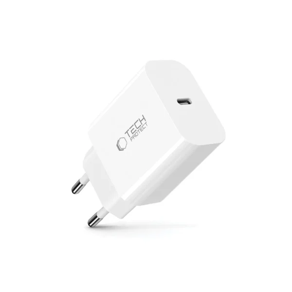 Tech-Protect NC20W wall charger USB-C port - whiteeng