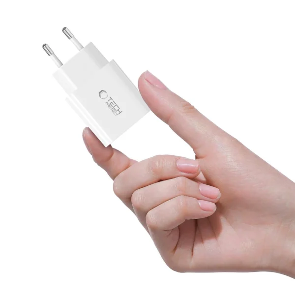 Tech-Protect NC20W wall charger USB-C port - whiteeng
