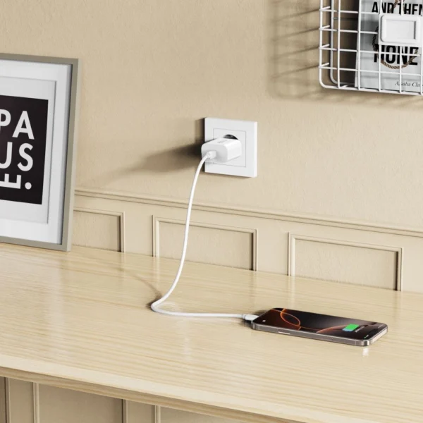 Tech-Protect NC20W wall charger USB-C port - whiteeng