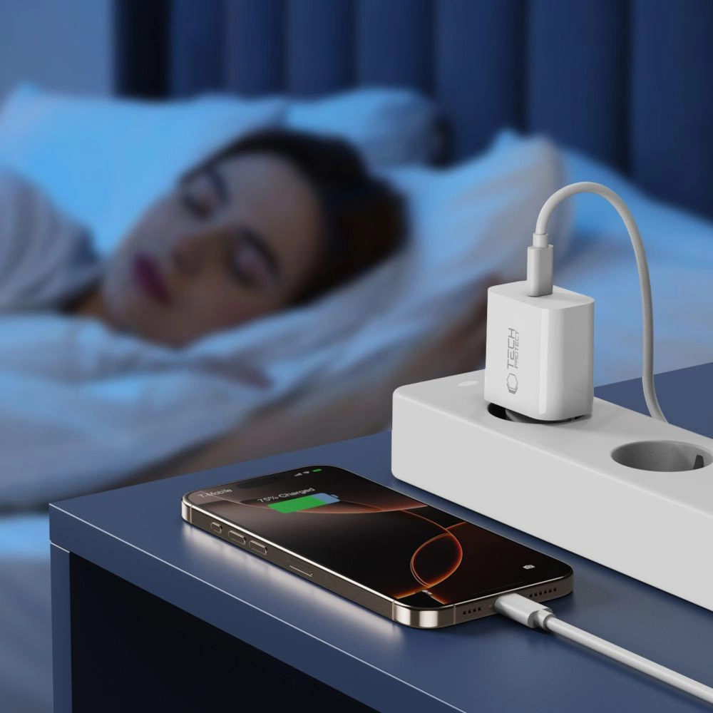 Tech-Protect NC20W wall charger USB-C port - whiteeng
