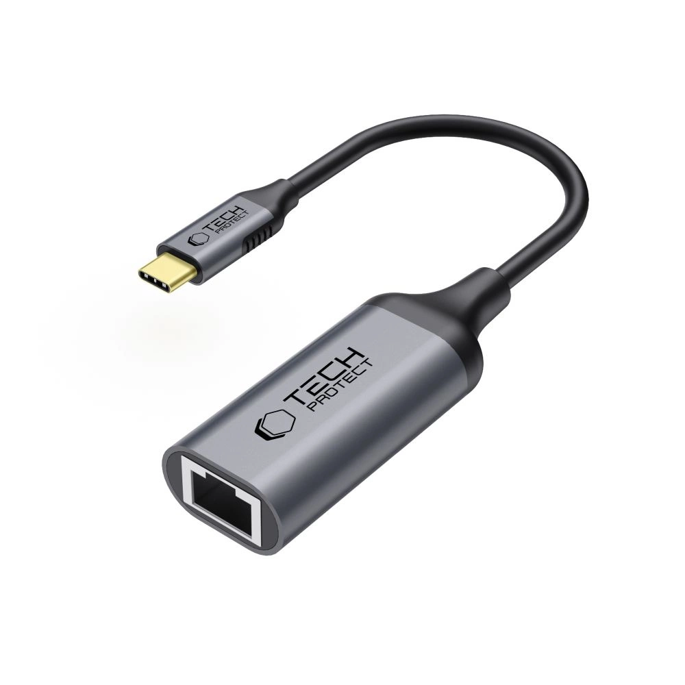 Tech-Protect UltraBoost USB-C to Ethernet RJ45 1000Mbps Adapter - Blackeng